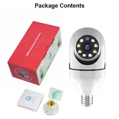 Bulb Camera 1080p WIFI 360 Degree Panoramic Night Vision