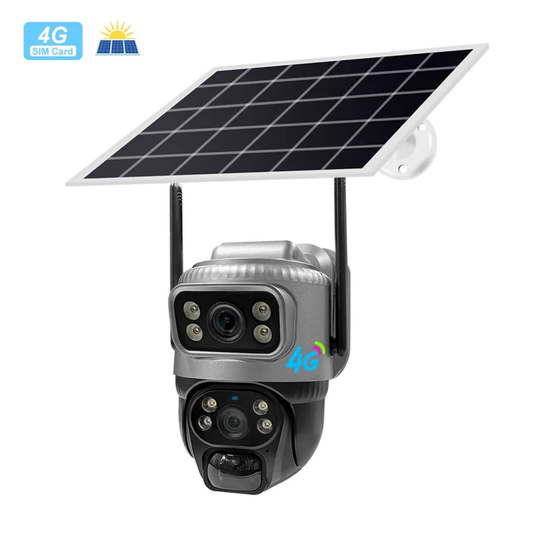 4G Solar IP Camera WIFI CCTV 12MP Dual Lens