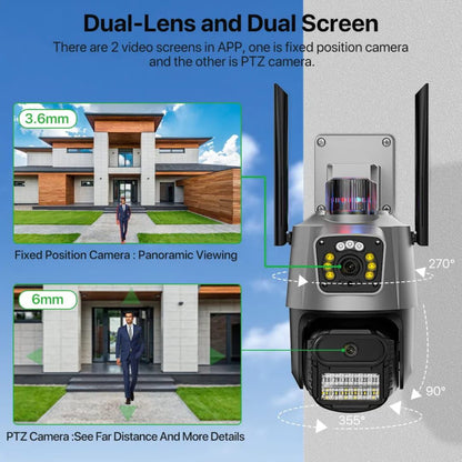 Dual Lens CCTV - 3+3MP CCTV Camera - Wifi Camera