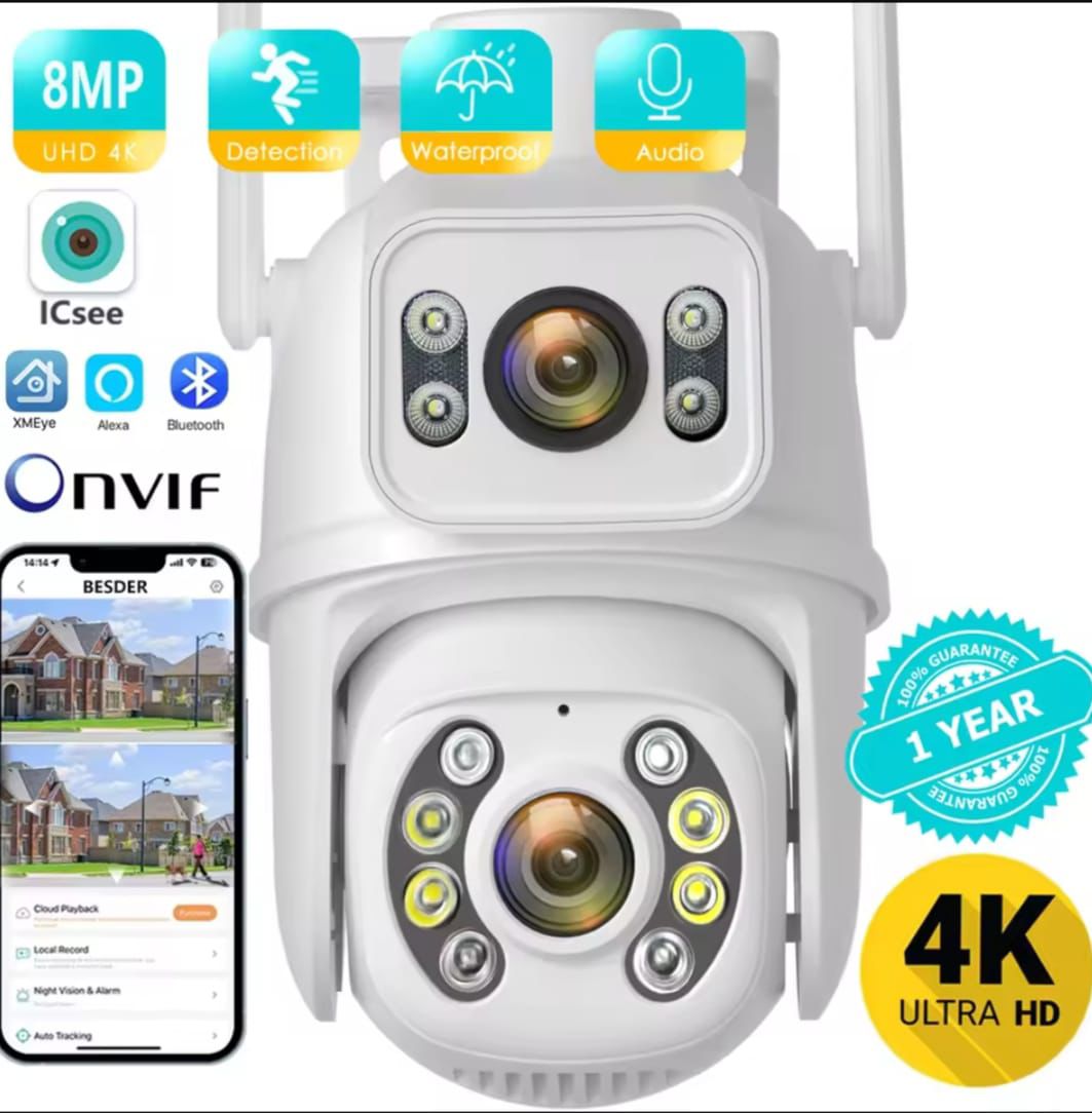 4K ULTRA HD Dual Lens Wifi PTZ Camera