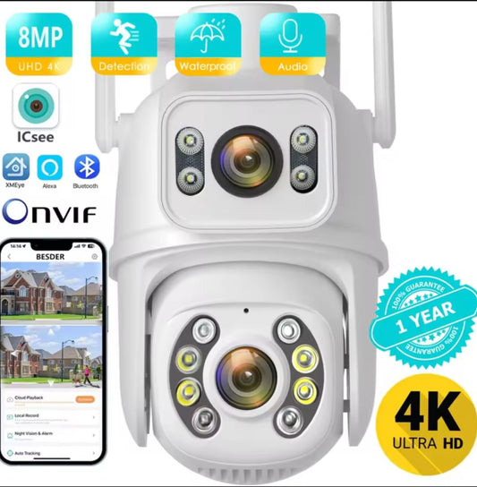 4K ULTRA HD Dual Lens Wifi PTZ Camera