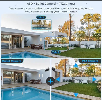 4K ULTRA HD Dual Lens Wifi PTZ Camera