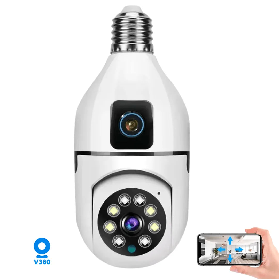 Dual lens 4MP Digital wifi security Bulb Camera