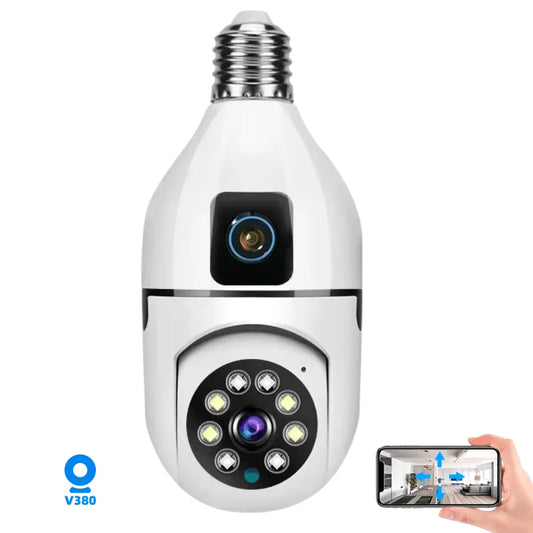 Dual lens 4MP Digital wifi security Bulb Camera
