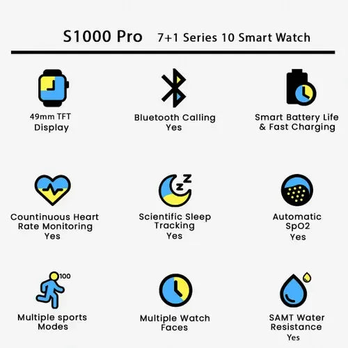 S1000 Pro Series 10 Smart Watch  7+1