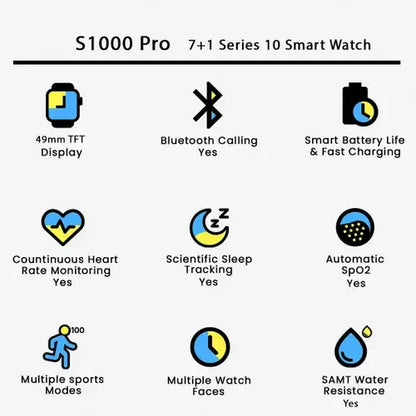 S1000 Pro Series 10 Smart Watch  7+1