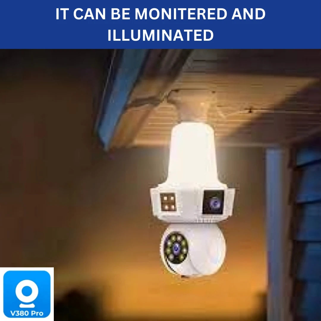 3 Lens Bulb Wifi Camera