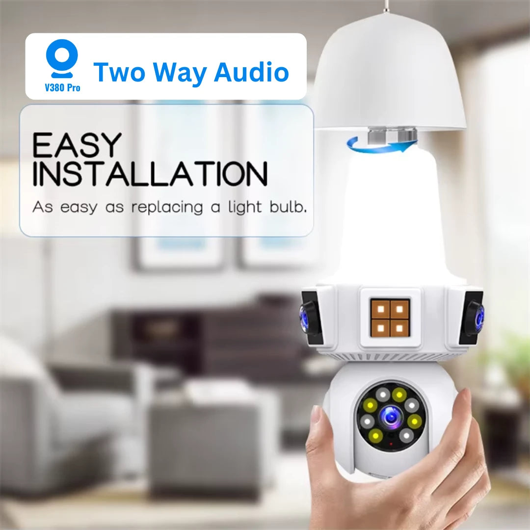 3 Lens Bulb Wifi Camera