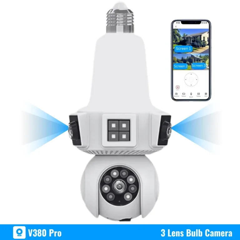3 Lens Bulb Wifi Camera