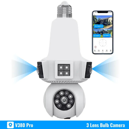 3 Lens Bulb Wifi Camera